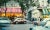 Paris Colour Scene from the Paris In Colour Series 1956-61 By Peter Cornelius 40 x 60 inches / 101 x 152 cm paper size...