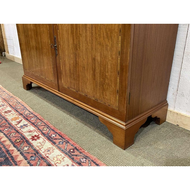 English Mahogany 2-Piece Bookcase, 1950s For Sale - Image 6 of 18