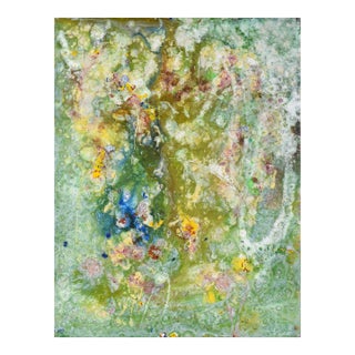 "Meadow" - Textured Expressionist Composition in Acrylic on Canvas by Charles David Francis For Sale