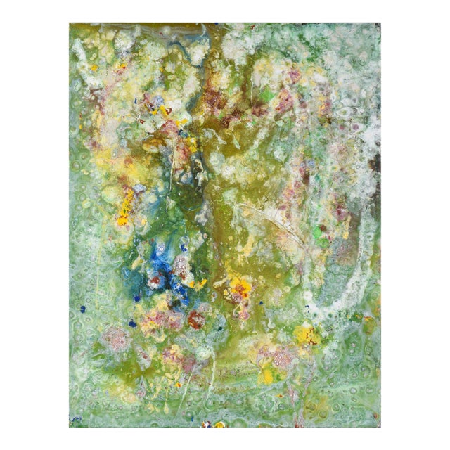 "Meadow" - Textured Expressionist Composition in Acrylic on Canvas by Charles David Francis For Sale