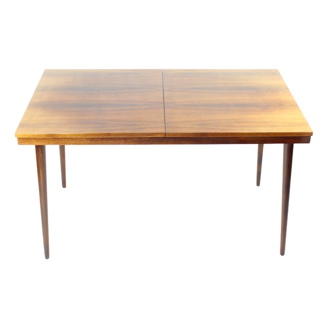 Mid-Century Modern Extendable Walnut Dining Table from Mier, Czechoslovakia, 1960s For Sale