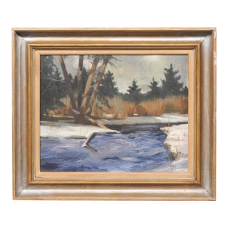 Mid 20th Century "Pot Creek" Taos, New Mexico Oil Painting For Sale