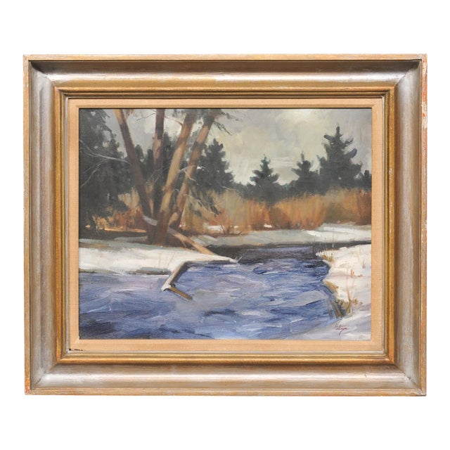 Mid 20th Century "Pot Creek" Taos, New Mexico Oil Painting For Sale
