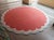 Handmade Cotton Round Scalloped Rug, Terracotta, Cream and Light Blue Round Dhurrie-9' Round For Sale - Image 12 of 13