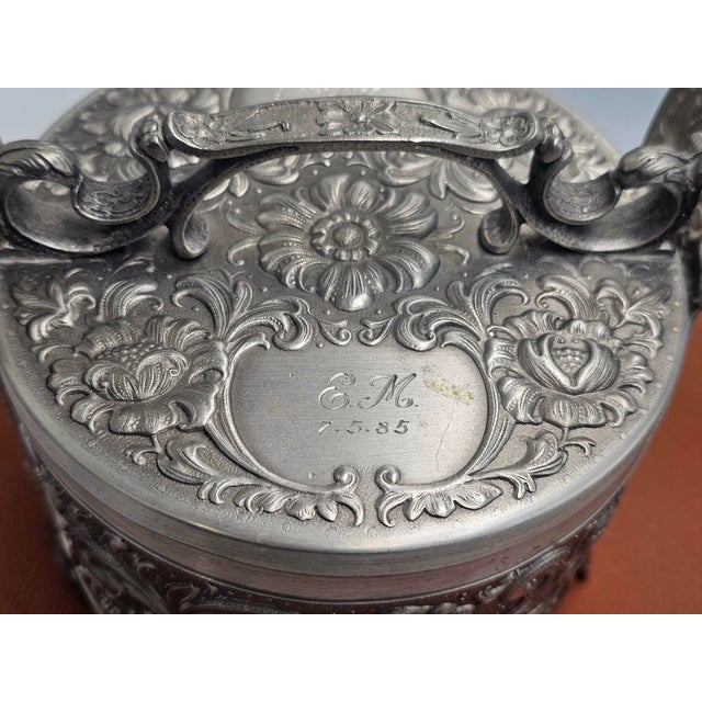 Silver Candy Tin from Telemark Rosemaling, 1985, Set of 2 For Sale - Image 8 of 10