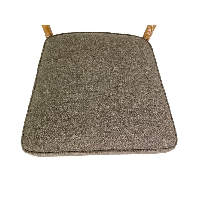 Mid 20th Century Set of 6 Danish Modern Cerused Oak Dining Chairs, Reupholstered For Sale - Image 11 of 14