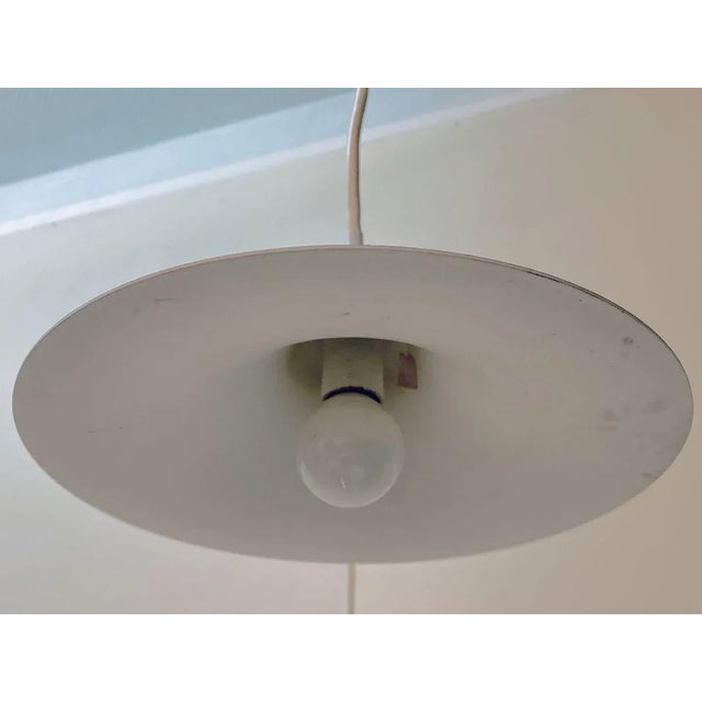 Metal Small White Semi Ceiling Lamp by Claus Bonderup & Torsten Thorup for Fog & Mørup, 1960s For Sale - Image 7 of 18
