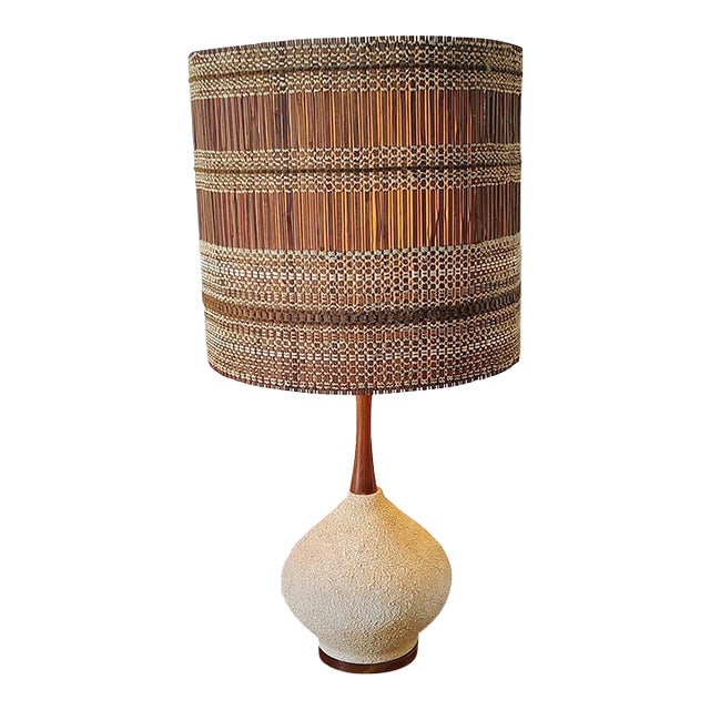 1950s Mid Century Modern Maria Kipp Lampshade and Lamp For Sale