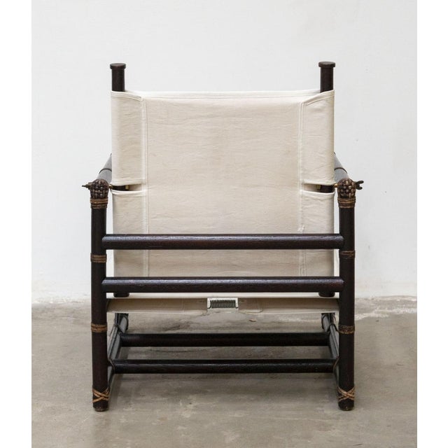 McGuire San Francisco Armchairs with Footstool, 1970s, Set of 4 For Sale - Image 6 of 18