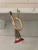 Early 1900's hand blown mercury glass French horn Christmas ornament. Hand painted.