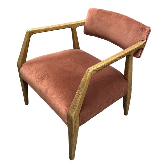 Four Hands Tyler Armchair, Auburn Velvet For Sale