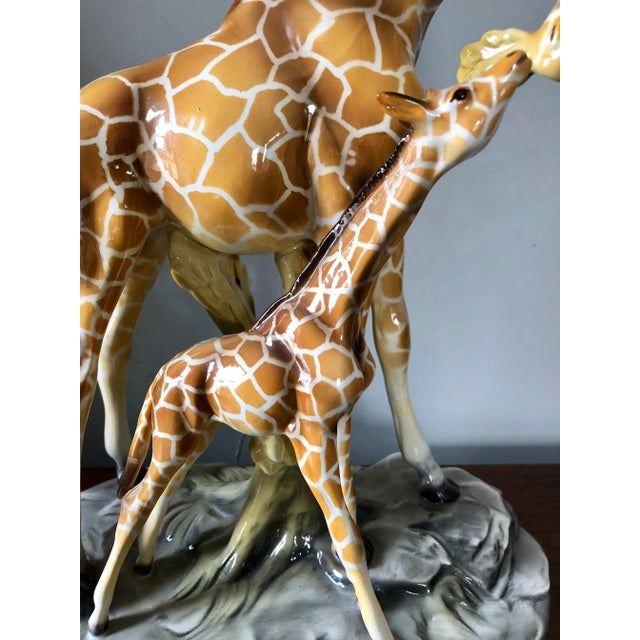 Mid-Century Modern Vintage Italian Ceramic Giraffes For Sale - Image 3 of 8