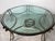 1980s Vintage Two-Tier Hand-Hammered Metal & Glass Round Coffee Table For Sale - Image 11 of 12