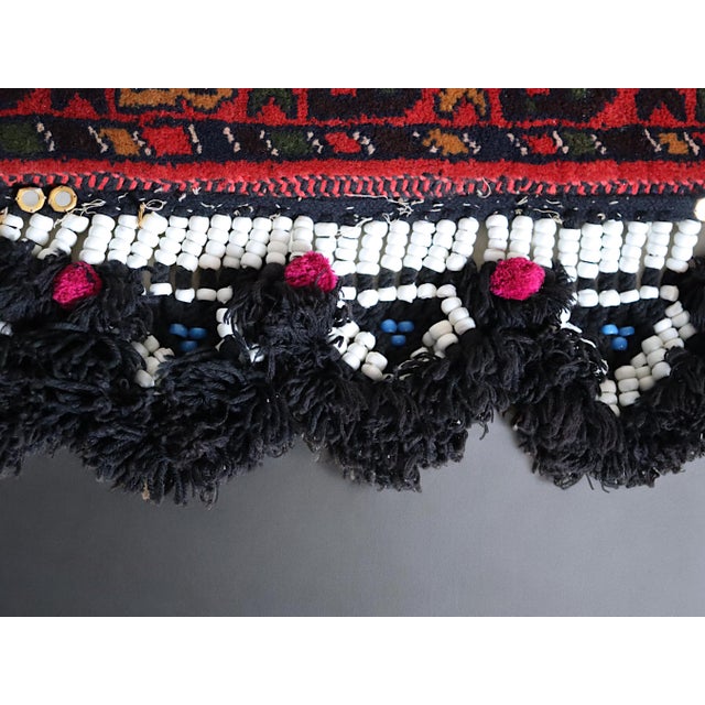 Vintage Afghan Nomad Rug Seat Cushion Cover, 1970s For Sale - Image 14 of 18