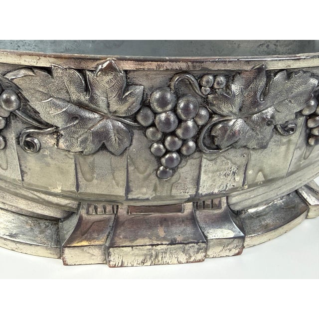 Art Deco French Silver-Plated Jardiniere, 1920s For Sale - Image 6 of 12
