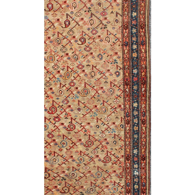 Antique N W Persian Rug With Free-Flowing All-Over Pattern on a Sand Field For Sale - Image 4 of 7