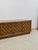 Drexel Collage MCM Low Console Lattice Door Faces Vintage Credenza Finished Back For Sale - Image 11 of 16