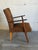 Brown Upholstered Lounge Armchair With Wooden Frame Mid-Century Modern 1960s For Sale - Image 12 of 12