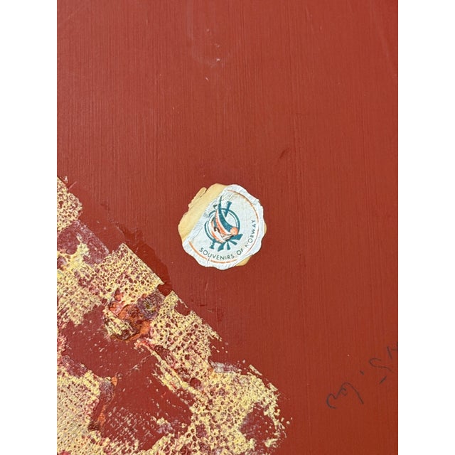 1960s Vintage Norwegian Rosemaling Hand‑Painted Wooden Plate For Sale - Image 5 of 7