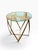 John Vesey John Vesey Steel & Glass Top Spool Drinks or Side Table For Sale - Image 4 of 4