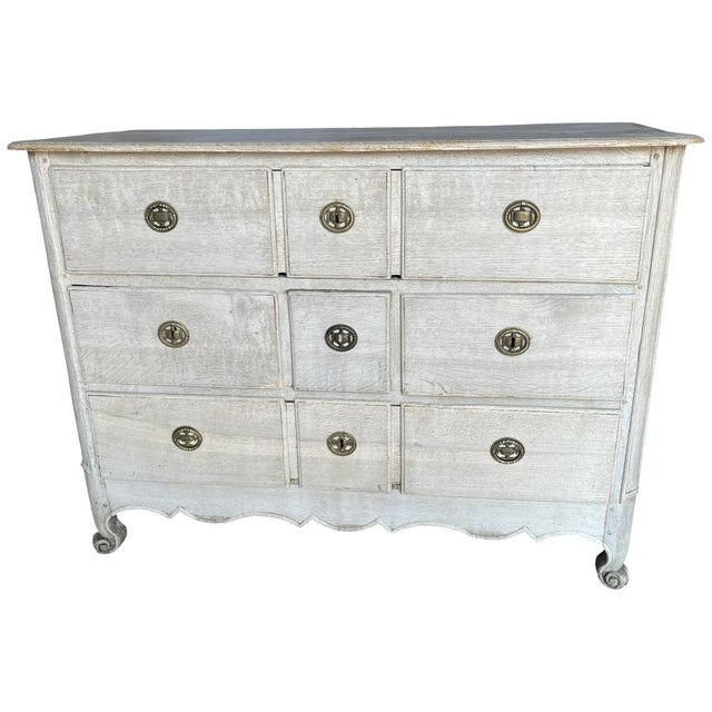 Louis XV French Chest of Drawers in Bleached Oak For Sale - Image 16 of 16