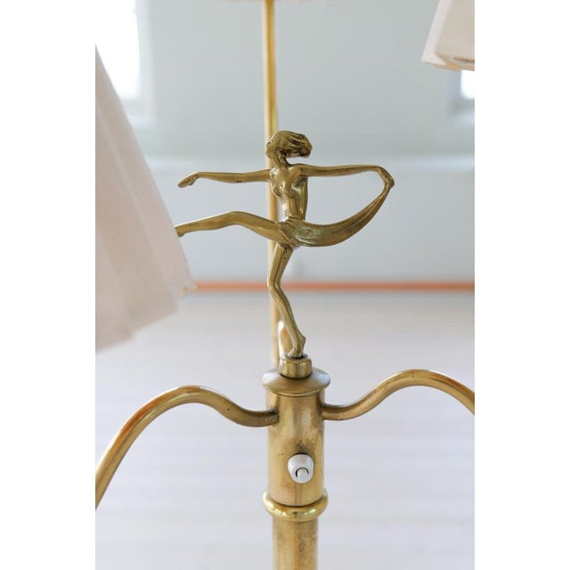 Swedish Grace Floor Lamp in Brass, Sweden, 1940s For Sale - Image 9 of 14