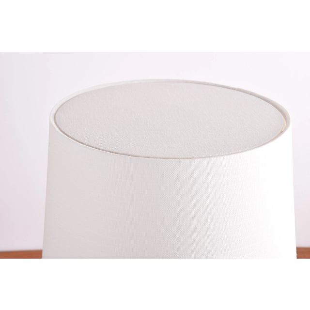 Danish Modern Ball Shaped Ceramic Table Lamp with Circle Decor by Heerwagen, 1970s For Sale - Image 10 of 12