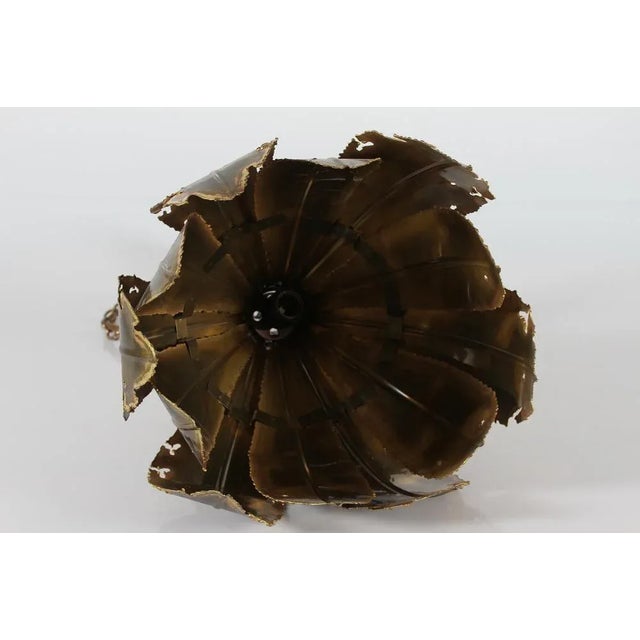 1960s Brutalist Brass Onion Pendant by Svend Aage Holm Sørensen, Denmark, 1960s For Sale - Image 5 of 8