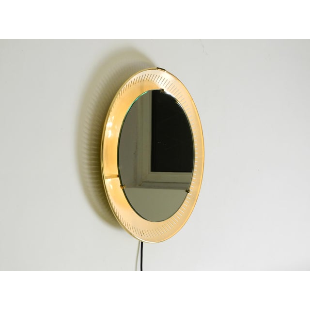 Mid-Century Round Illuminated Metal Mirror from Hillebrand, 1966 For Sale - Image 10 of 18