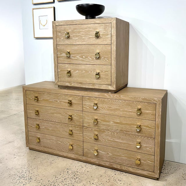 Pair of Cerused Oak Bedside Chests For Sale - Image 4 of 4