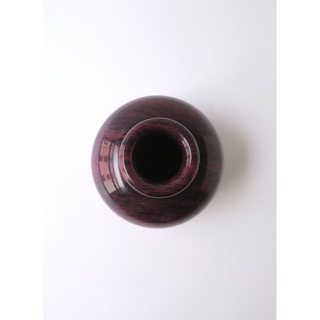 Stone Italian Marble Red Burgundy Urn Vase For Sale - Image 7 of 8