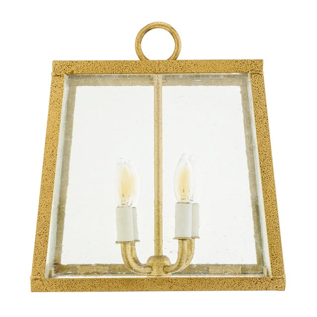 Contemporary 14" Box Pendant With Seeded Glass by Lowcountry Originals For Sale - Image 3 of 3