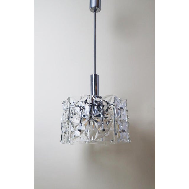 Mid-Century Modern Crystal 7-Light Pendant Lamp with Glass by Kinkeldey, Germany, 1960s For Sale - Image 9 of 18