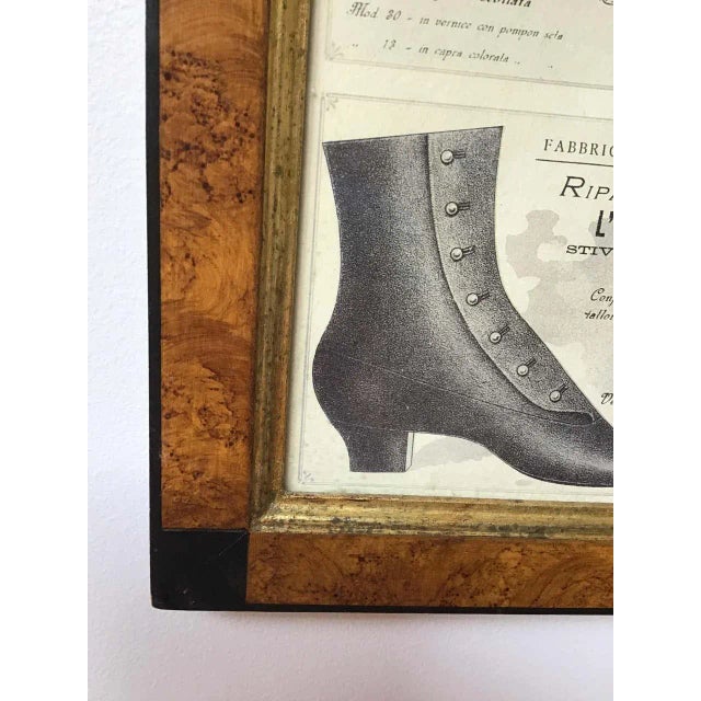 Traditional 1880s Italian Shoe Advertisement For Sale - Image 3 of 8