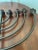 Black Mid 20th Century Large Hand Crafted Iron Menorah For Sale - Image 8 of 12