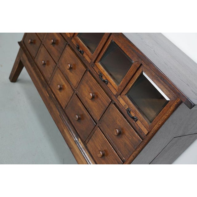 Vintage German Oak Haberdashery Shop Cabinet, 1920s For Sale - Image 3 of 18