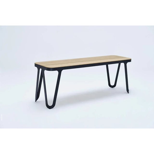 Loop Bench 160 Oak by Sebastian Scherer For Sale - Image 9 of 11