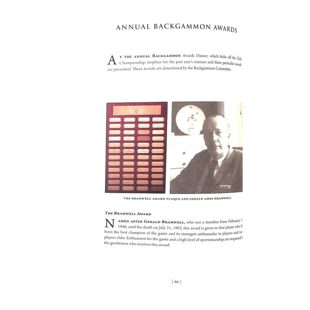"Dice, Cubes & Gentlemen: The History & Play of Backgammon at the Union Club & Elsewhere" 2007 Sherrill, M. David For Sale - Image 11 of 18