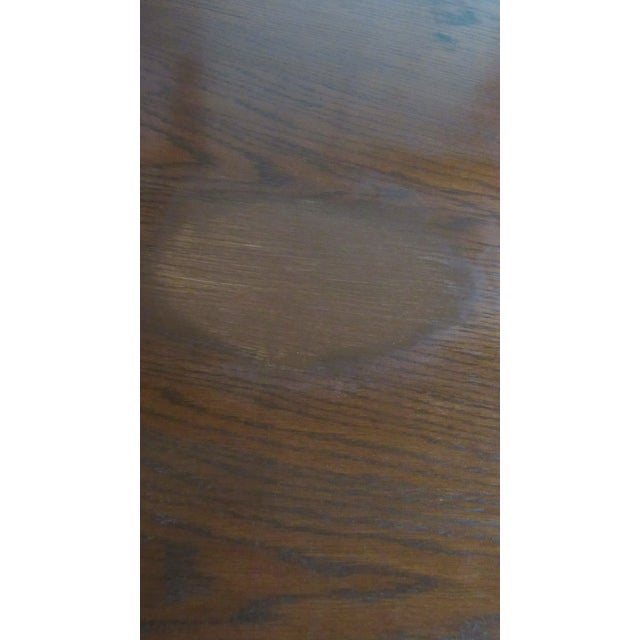 1980s Mission Oak Dining Room Table Kitchen Pennsylvania Pa House For Sale - Image 11 of 13