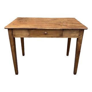 French Oak Side Table With Drawer For Sale