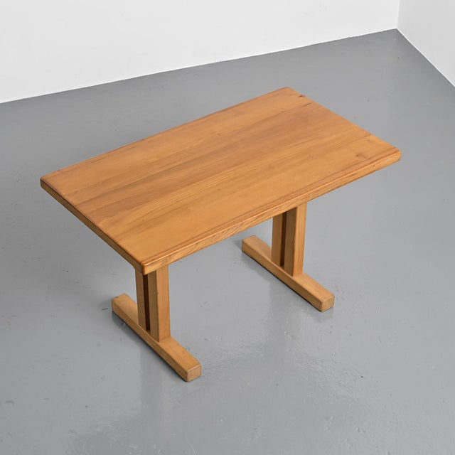 Elm Dining Table by Charlotte Perriand for Les Arcs, France, 1970s For Sale - Image 12 of 13
