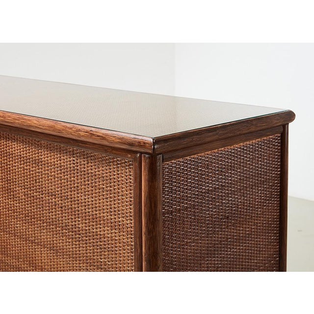 Brown Modern Dutch Rattan Cabinet, 1930s For Sale - Image 8 of 9