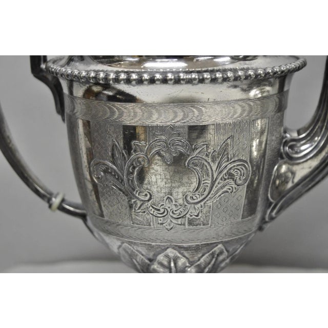 Silver Antique Reed & Barton 1929 English Regency Silver Plated Samovar Tea Set - 4 PCS For Sale - Image 8 of 18