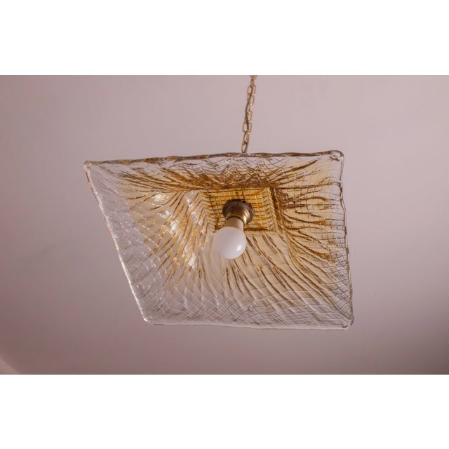 Venetian Gold Vintage Pendant, Murano Glass, 1970s For Sale - Image 9 of 11