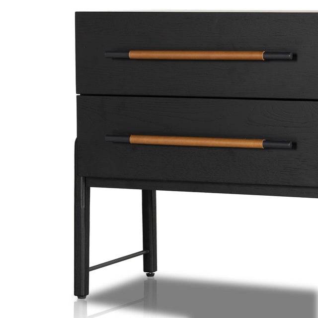 Contemporary Four Hands Rosedale Nightstand - Ebony Oak Veneer For Sale - Image 3 of 12