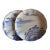 Antique 19th Century Japanese Meiji Blue & White Porcelain Landscape Plates With a Cottage - A Pair For Sale