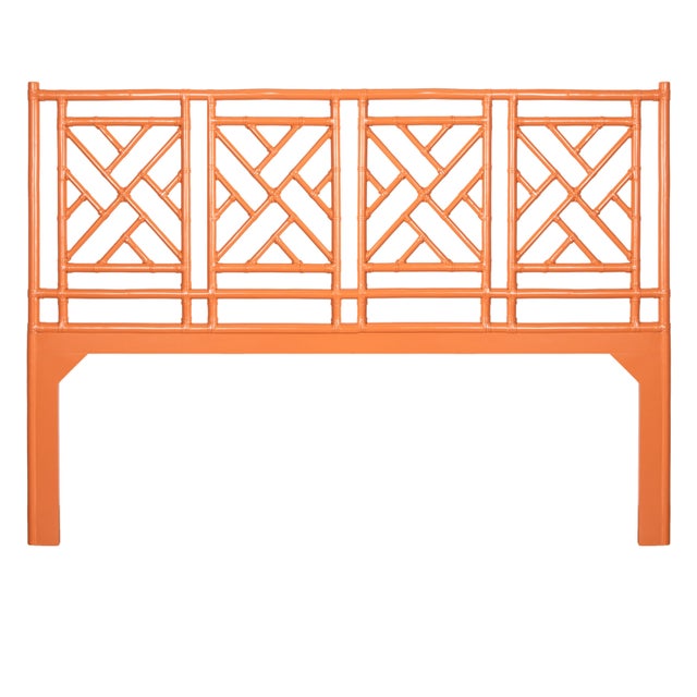 Not Yet Made - Made To Order Chippendale Platform Bed California King - Orange For Sale - Image 5 of 12