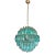 Spherical Murano Style Poliedri Chandelier, 140 Turquoise Poliedri For Sale