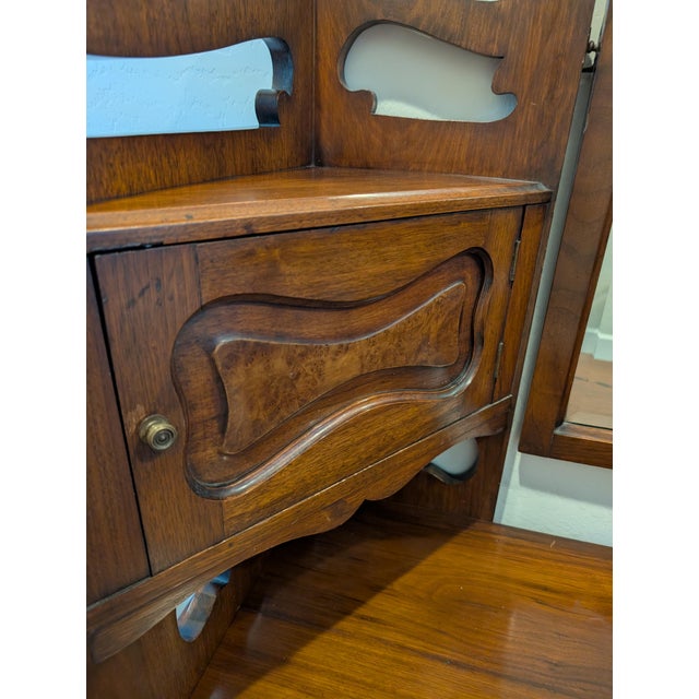 Wood Antique Victorian Solid Cherry Dressing Chest With Triple Mirrors, C. 1880–1900 For Sale - Image 7 of 7