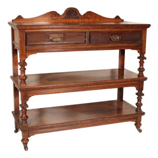 Late Victorian Oak and Pollard Oak Etagere For Sale